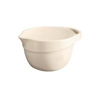 Emile Henry Bol de préparation saladier Cul de poule en céramique avec bec verseur et poignée 2.5 L - Argile