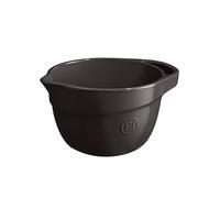 Emile Henry Bol de préparation saladier Cul de poule en céramique avec bec verseur et poignée 2.5 L - Fusain