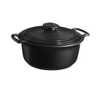 Emile Henry Cocotte Ronde Sublime+ 7 L - Céramique Haute Performance Tous Feux dont Induction - Cuisson Homogène et Mijotée - Coloris Ardoise - Fabriqué en France