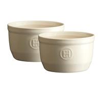 Emile Henry Eh024010 Le N°10 Set de 2 Ramequins Céramique Beige Argile 10,5 X 10,5 X 6 cm