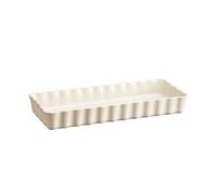 Emile Henry EH026034 Tourtière Rectangulaire Longue, Céramique, Beige Argile, 36, 5 x 15 x 5 cm