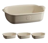Emile Henry Eh029649 Plat à Four Individuel Céramique Beige Argile (Lot de 4)