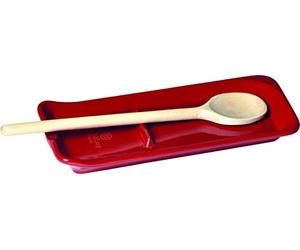 Emile Henry Eh340262 Repose Cuillère Céramique Rouge Grand Cru 22,5 X 10 X 2,5 cm