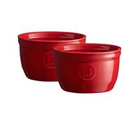 Emile Henry Eh344009 Le N°9 Set de 2 Ramequins Céramique Rouge Grand Cru 9 X 9 X 5,5 cm