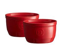 Emile Henry Eh344010 Le N°10 Set de 2 Ramequins Céramique Rouge Grand Cru 10 X 10 X 6 cm