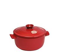 Emile Henry Eh344525 Cocotte Ronde Céramique Rouge Grand Cru 22 X 22 X 15 cm