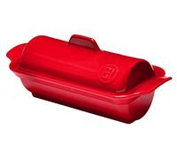 Terrine à foie gras en céramique façon médaillon 24x10 cm Rouge Grand Cru