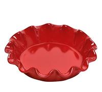 Emile Henry Eh346187 Corolle Moule à Clafoutis Céramique Rouge Grand Cru 26,5 X 26,5 X 6 cm