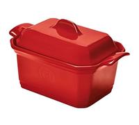 Terrine en céramique 0.6 litre avec presse 19 x 12 cm Rouge grand cru pour 0.5 k