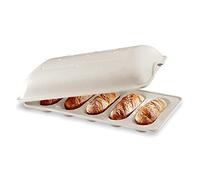 Emile Henry EH509519 Moule à 5 mini baguettes, céramique, blanc Lin