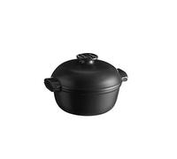 Emile Henry EH779562 Petite cocotte ronde Delight Céramique Induction, 2 litres, noire