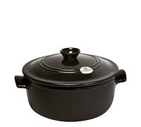 Emile Henry Eh794540 Cocotte Ronde Céramique Noir Fusain 26 X 26 X 16,5 cm