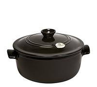 Emile Henry Eh794553 Cocotte Ronde Céramique Noir Fusain 28,5 X 28,5 X 18 cm