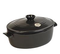 Emile Henry Eh794560 Cocotte Ovale Céramique Noir Fusain 33,5 X 26,5 X 18,5 cm