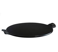 PIZZA Stone 37cm Emile HENRY Fond Lisse Noir Fusain