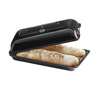 Emile Henry EH799502 Moule à pain Ciabatta, céramique, noir Fusain