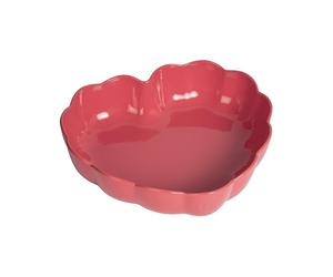 Emile Henry Moule à Gâteau Cœur 26,5 x 24,5 cm - Céramique Haute Résistance Rose - Cuisson Homogène - Fabriqué en France