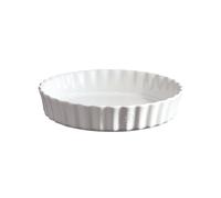 Emile Henry Plat à Tarte Céramique Blanc Farine 28 x 28 x 5,5 cm