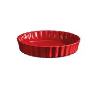 Emile Henry Plat à Tarte Céramique Rouge Grand Cru 28 x 28 x 5,5 cm