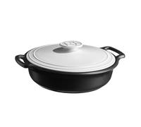 Emile Henry Sauteuse Sublime+ 4 L - Céramique Haute Performance Tous Feux dont Induction - Cuisson Homogène et Plats Sautés ou Mijotés - Couvercle Coloris Craie - Fabriqué en France