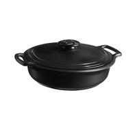 Emile Henry Sauteuse Sublime+ 4 L - Céramique Haute Performance Tous Feux dont Induction - Cuisson Homogène et Plats Sautés ou Mijotés - Couvercle Coloris Ardoise - Fabriqué en France