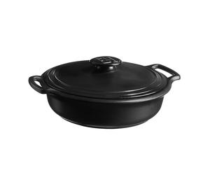 Emile Henry Sauteuse Sublime+ 4 L - Céramique Haute Performance Tous Feux dont Induction - Cuisson Homogène et Plats Sautés ou Mijotés - Couvercle Coloris Ardoise - Fabriqué en France