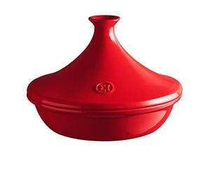 Emile Henry Tajine 32,5 cm - Céramique Flame - Cuisson Douce et Saveurs Préservées - Tous Feux & Four - Coloris Grand Cru - Fabriqué en France