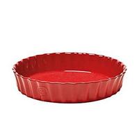 Emile Henry Plat à tarte tourtière haute Grand Cru céramique rouge 24.5 x 24.5 x 5 cm