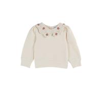 Emile & Ida - Sweatshirt Crème Col en Crochet - 9 mois