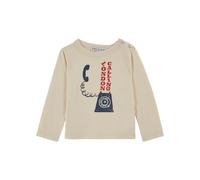 Emile & Ida - Tee-shirt coton bio motif place crème - 09 mois