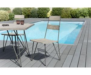 Emile - lot de 2 chaises scandi bois et métal emile