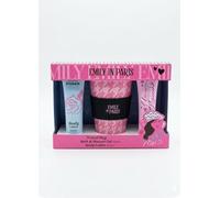 Emili in Paris Coffret Cadeau avec Mug de Voyage, Gel Douche et Bain, Lotion Corps Parfum Roses, Rose et Noir, 3 Pièces