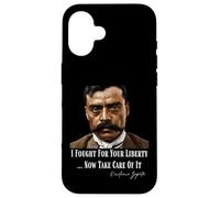 Emiliano Zapata Révolution Mexicaine J'Ai combattu pour ta liberté Coque pour iPhone 16