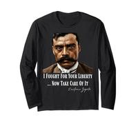 Emiliano Zapata Révolution Mexicaine J'Ai combattu pour ta liberté Manche Longue