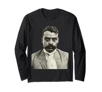 Emiliano Zapata Style Demi-Teinte Révolution Mexicaine Vintage Manche Longue