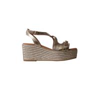 Emilie Karston Sandales 'Napolie-Sandalen mit Keilabsatz aus Leder' gris, Taille 37