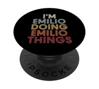 Emilio Name Emilio Personalized Name First Given PopSockets PopGrip Adhésif