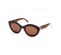 Emilio Pucci Femme Emilio Pucci EP0203 53E Lunettes de soleil Acétate Havane Marron Cat Eye Normale