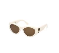 Emilio Pucci Femme Emilio Pucci EP0249 21E Lunettes de soleil Acétate Blanc Marron Cat Eye Normale