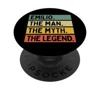 Emilio The Man The Myth The Legend Citation Humoristique personnalisée PopSockets PopGrip Adhésif