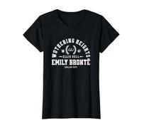 Emily Brontë Conception du Collège Wuthering Heights T-Shirt Graphique avec Valeur, Femme, Noir, S