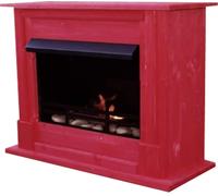 Emily Deluxe Cheminée à l'éthanol et au gel modèle Emily Deluxe Rouge incl.1 L brûleur en acier inoxydable
