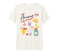Emily in Paris Amour Food Collage T-Shirt Haut de Gamme