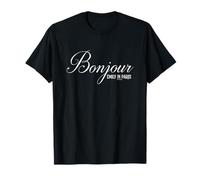Emily in Paris Bonjour Elegant Font Big Chest Quote T-Shirt