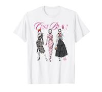 Emily in Paris C'est Beau! Watercolor Fashion Sketch T-Shirt