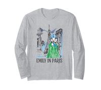 Emily in Paris Rainy Day in The Street Sketch Portrait Manche Longue