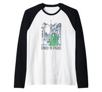 Emily in Paris Rainy Day in The Street Sketch Portrait Manche Raglan