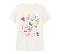 Emily in Paris Simple Icon Collage Fun T-Shirt Haut de Gamme