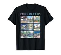 Emily in Paris Watercolor Ilustrations of Paris T-Shirt