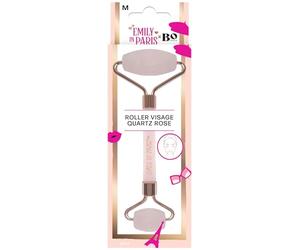 Emily in Paris x Bo Paris - Roller visage - Rouleau en pierre naturelle - Massage & éclat - Double embout - Soin beauté relaxant - Accessoire spa chic rose - Lot de 1